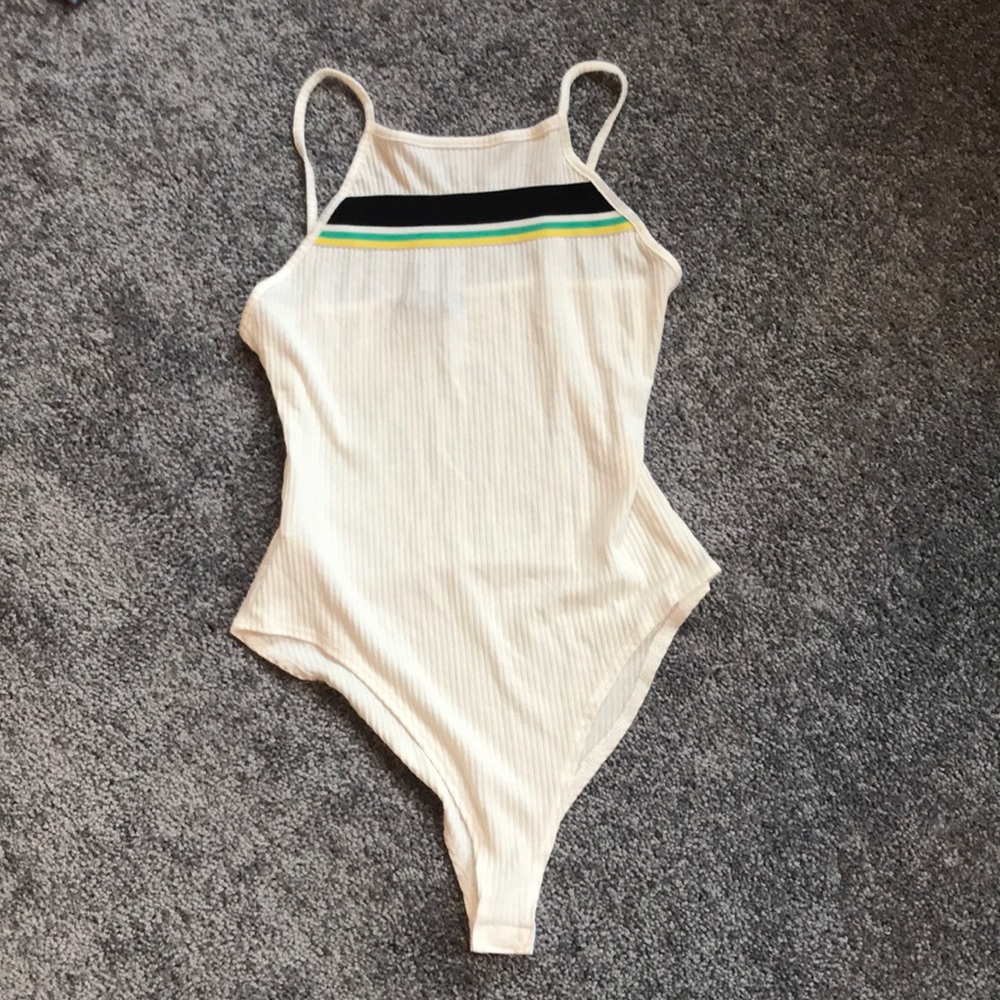 Forever 21 White Tank Top Bodysuit